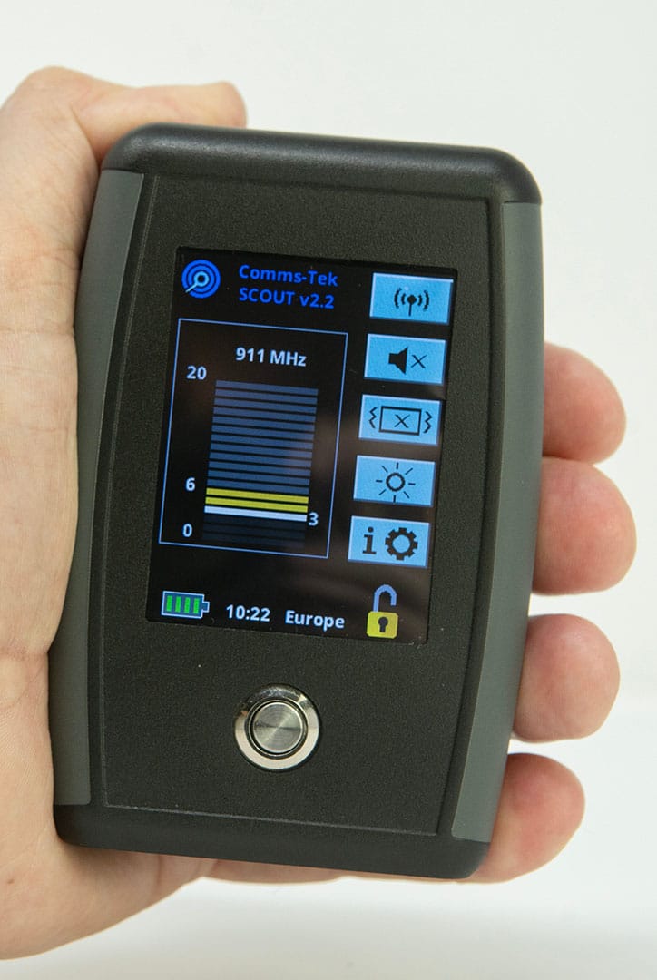 Comms-Tek Scout v2.2 device for detecting mobile/cell phone signals